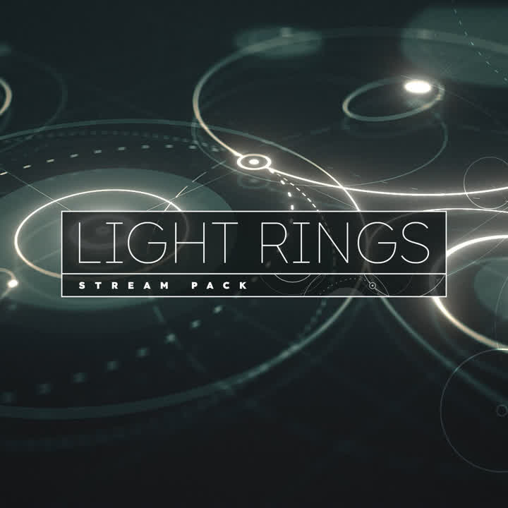 Light Rings Animated Stream Overlays Package For Twitch Obs