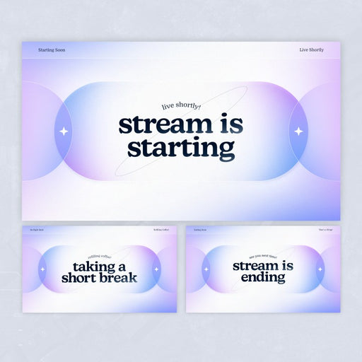 Pastel Haze Static Stream Overlays Package