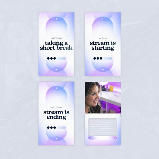 Pastel Haze Static Stream Overlays Package