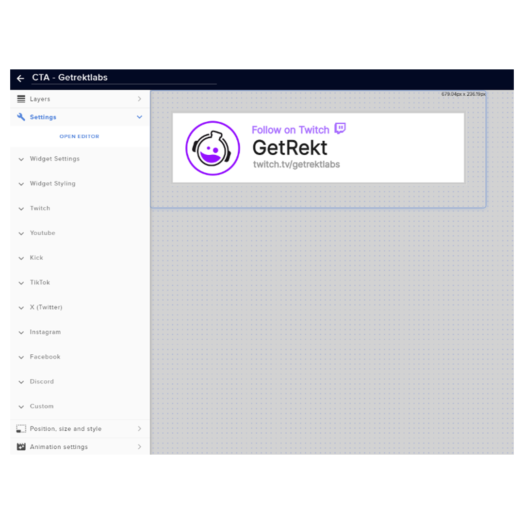 Call To Action StreamElements Widget Setup Guide | GETREKT