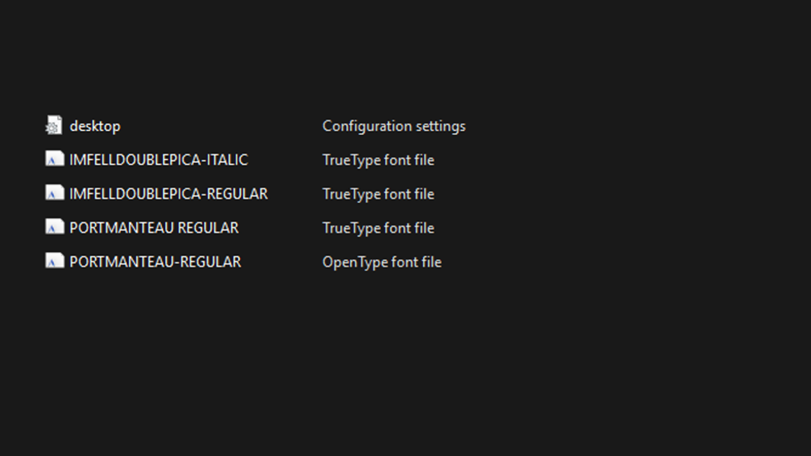Ready to install fonts