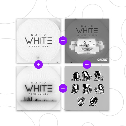 Nano White Ultimate Stream Overlays Bundle