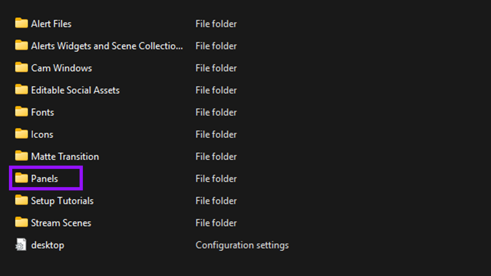 Unzip Your Download and Locate Panels Folder