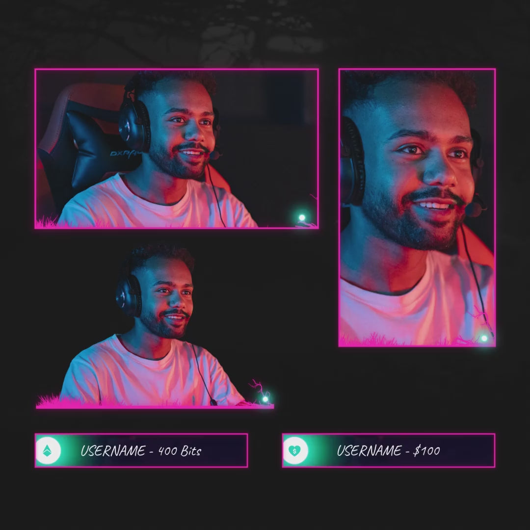 Dark Enchanted Forest Stream Overlays Twitch X 4 (Instant Download) 