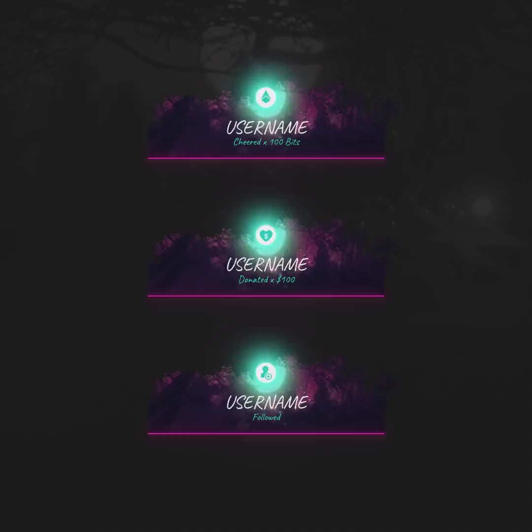 Dark Enchanted Forest Stream Overlays Twitch X 4 (Instant Download) 