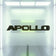 Apollo Stream Pack. Futuristic spaceship static overlays. Light grey sci-fi background with dark text.