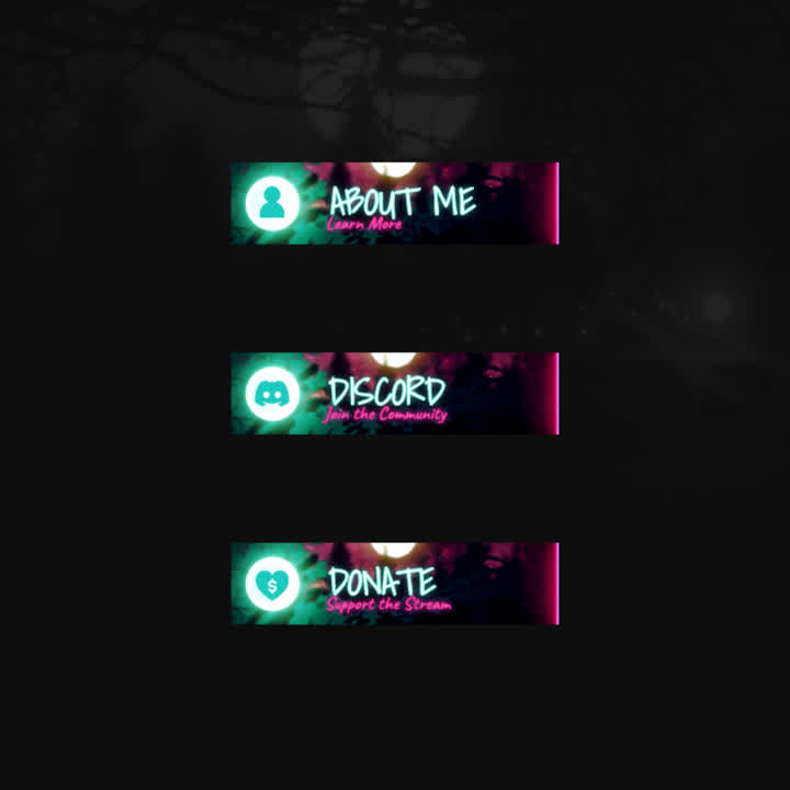 Night Forest Animated Stream Overlays Package