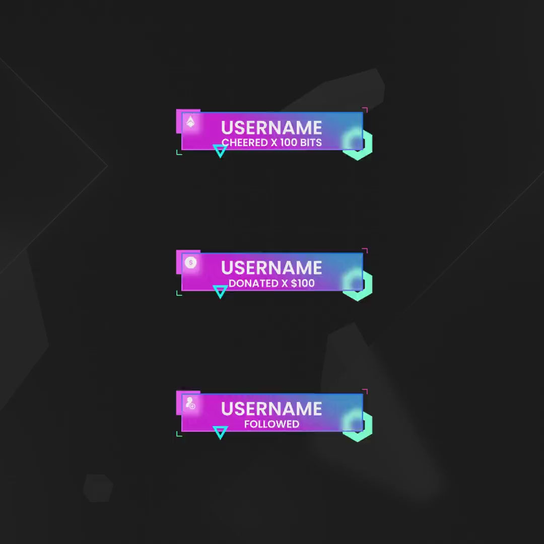Glass Animated Stream Overlays Package for Twitch & OBS