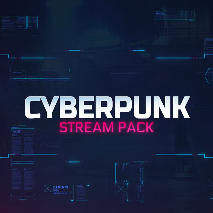 Cyberpunk Static Stream Overlays Package