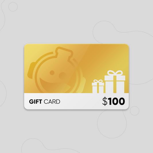 GETREKT Exotic Gift Card. $100 value. Gold card with gift box graphics.
