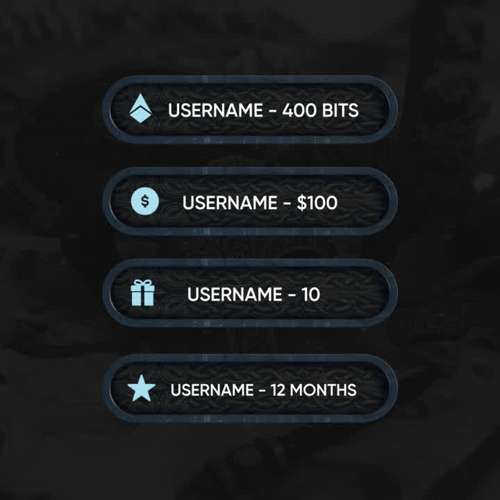 Ragnar Static Stream Overlays. Dark background with blue borders. Includes donation and subscription alerts.