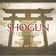 Shogun Stream Pack. Samurai-themed static stream overlays. Dark text on a misty background.
