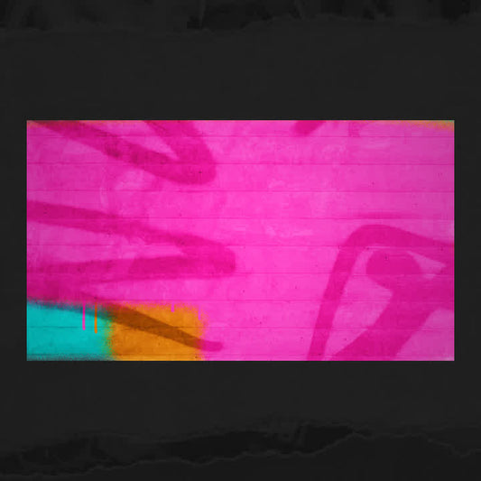 Colorful animated stinger transition overlay. Pink and orange graffiti design for stream customization.