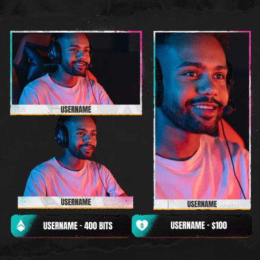 Street Static Webcam Overlays. Customizable cam boxes and event icons for streaming.