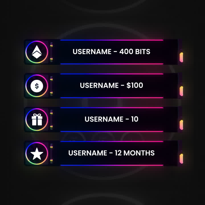 RGB Static Stream Overlays Package