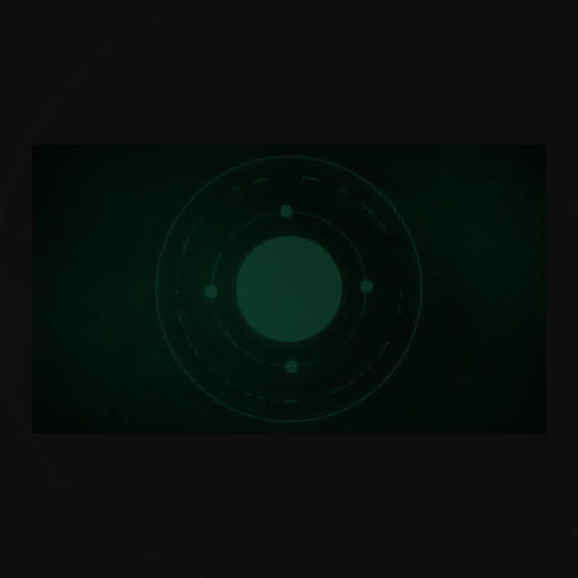 Dark Guardian Animated Stinger Transition. Dark green background with circular design elements.