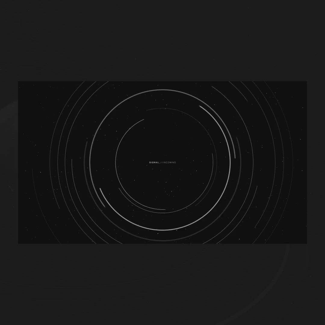 Orbital Animated Stinger Transition. Sleek black background with circular dynamic animations.