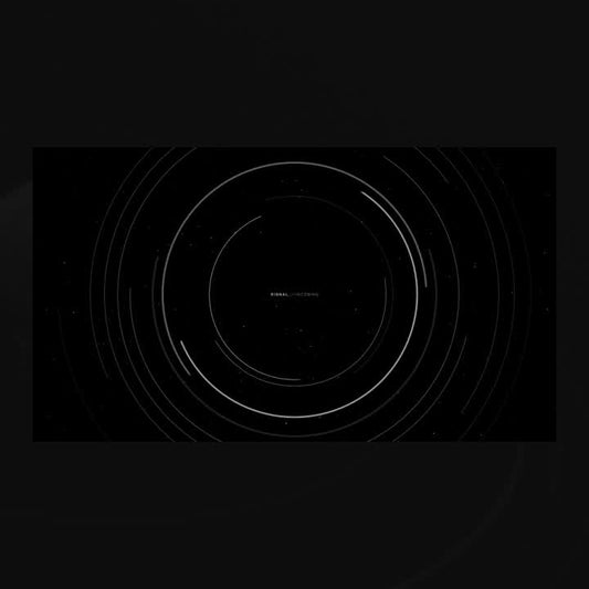 Orbital Animated Stinger Transition. Black background with animated circular lines.