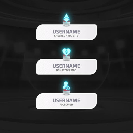 Evolution Static Stream Alerts. Stylish notification overlays for Twitch, inspired by Pokémon.