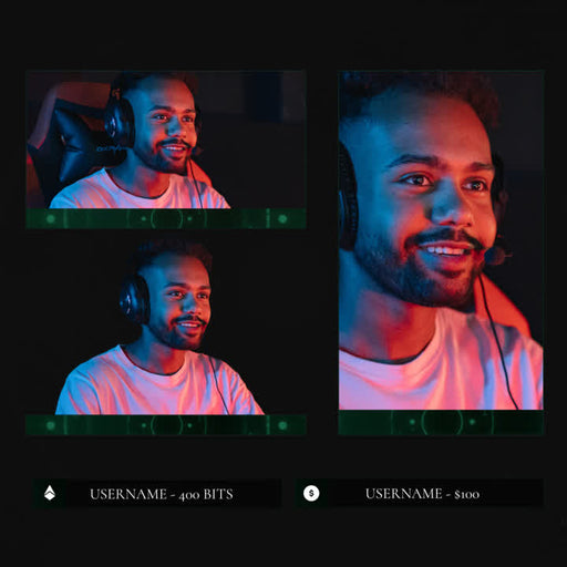 Dark Guardian Static Webcam Overlays. Three cam box designs with event notifications.