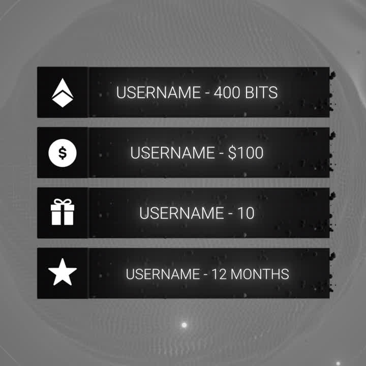 Nano Black Static Stream Overlays. Dark background with info panels for bits, donations, and subscriptions.