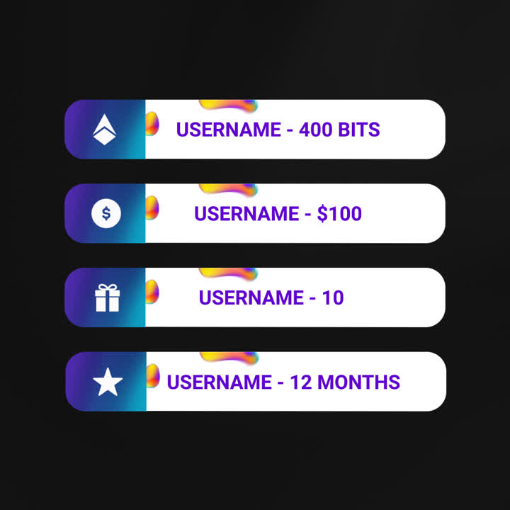 Flow Stream Overlays. Liquid design with vibrant colors. Donation and subscription alert panels.