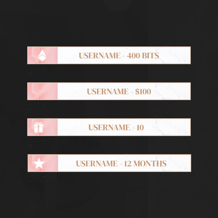 Rose Gold Static Overlays