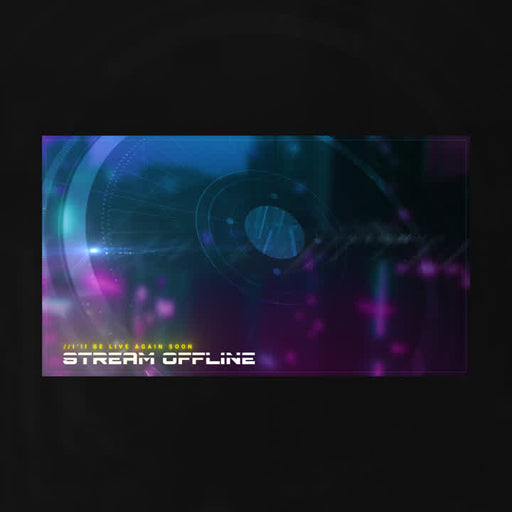 Neomoon Static Stream Overlay. Colorful design with text "STREAM OFFLINE" on dark background.