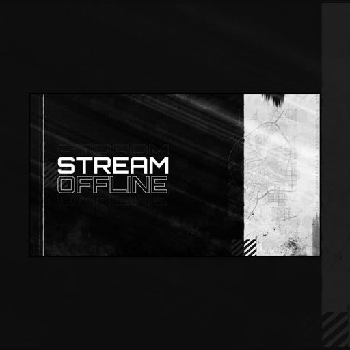 Tactical Static Stream Overlays. Black and white design with "STREAM OFFLINE" text.