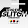 Modern Glitch Stream Pack with bold black and white design. Three color variations below.