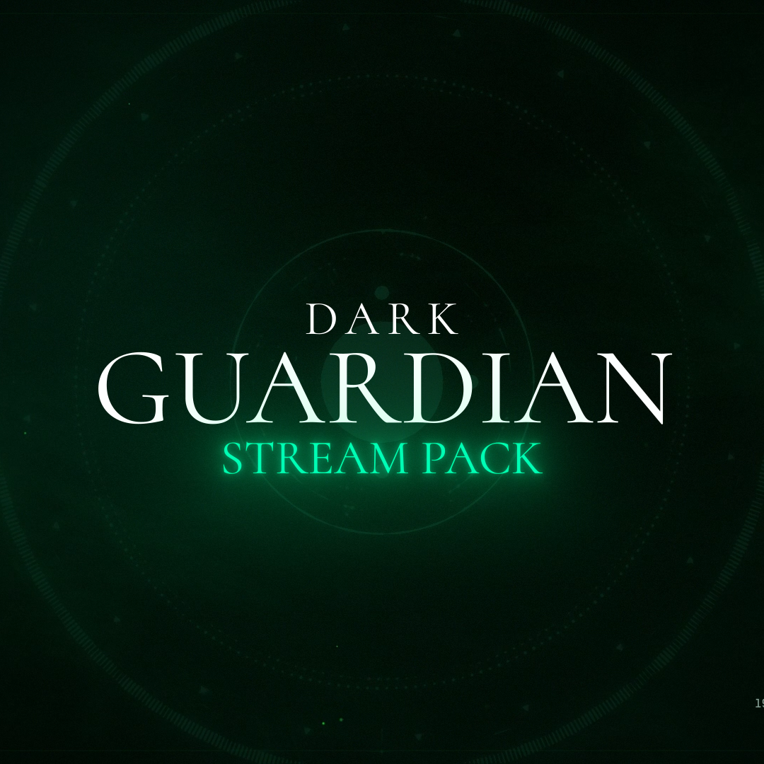 Dark Guardian Static Stream Overlays Package