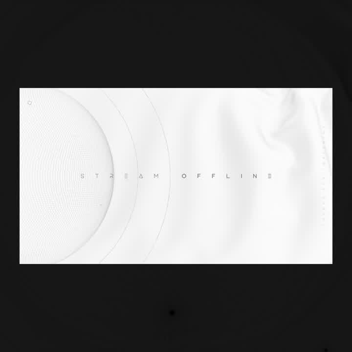 Nano White Static Stream Overlay. Minimalist design with "STREAM OFFLINE" in white on a black background.