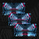Futuristic 3D OBS Scenes. Animated backgrounds with red and blue accents. "Starting," "Be Right Back," "Ending."