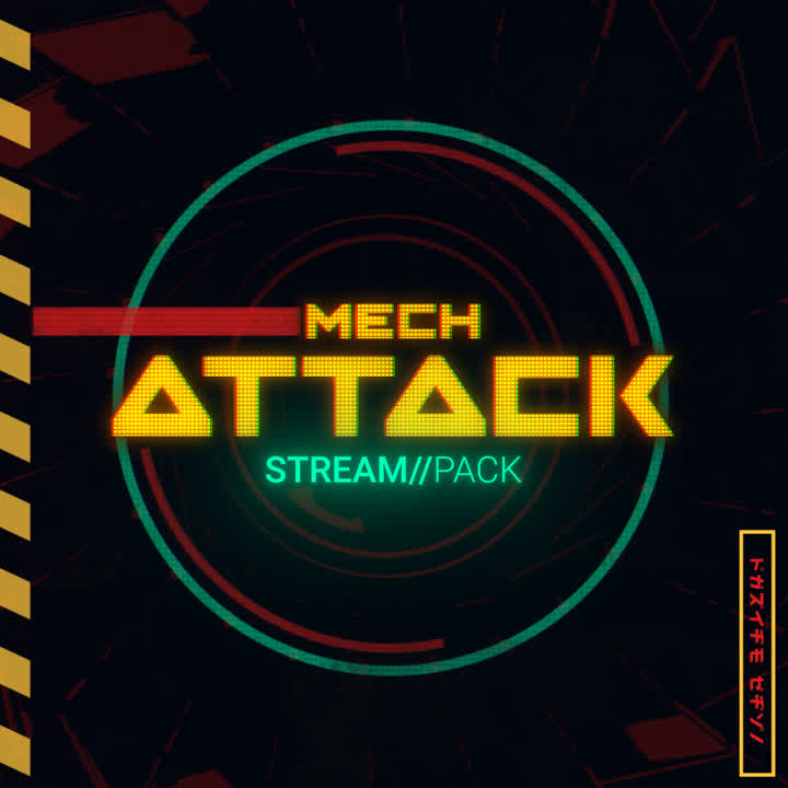 Mech Attack Static Stream Overlays Package