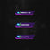 Neo Pixel Twitch Panels. Bright neon colors with icons. "About Me," "Discord," "Donate."